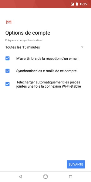 Sélectionnez SUIVANTE