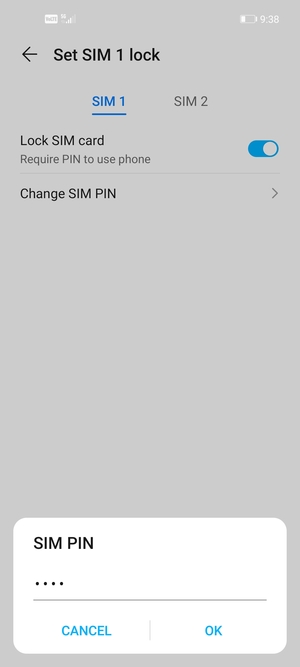 Enter your Old SIM PIN and select OK