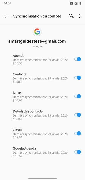 Sélectionnez le bouton du Menu