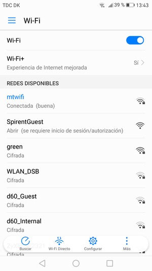 Ahora está conectado a la red Wi-Fi