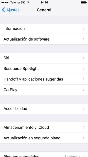 Seleccione Actualización software
