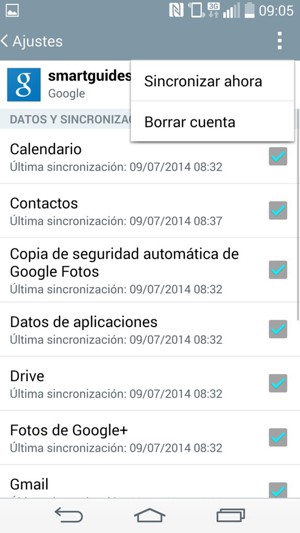 Seleccione Sincronizar ahora