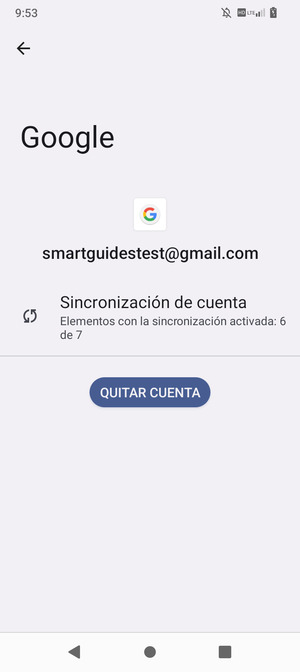 Seleccione Sincronización de cuenta