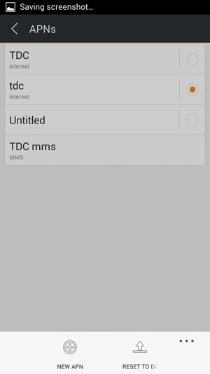 If your screen looks like this, select RESET TO DEFAULT