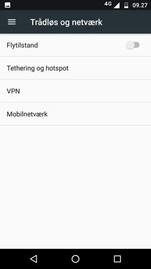 Vælg Mobilnetværk