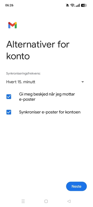 Velg Neste