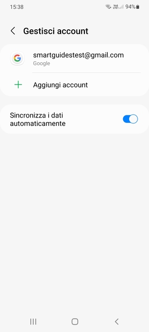 Seleziona il tuo account Google