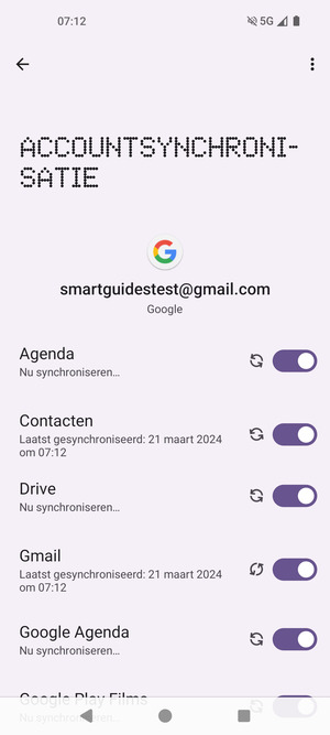 Uw gegevens worden gesynchroniseerd