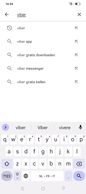 Voer de app-naam in en selecteer Zoeken