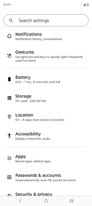 Scroll to and select Location