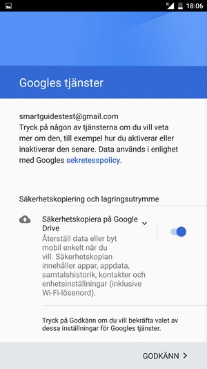 Välj GODKÄNN