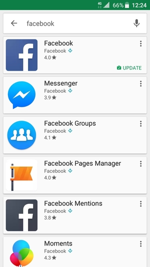 Select the app