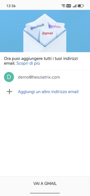Seleziona VAI A GMAIL