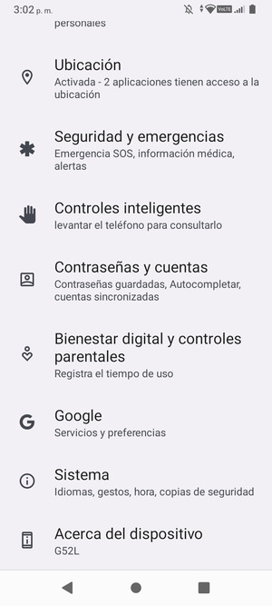 Desplácese y seleccione Contraseñas y cuentas