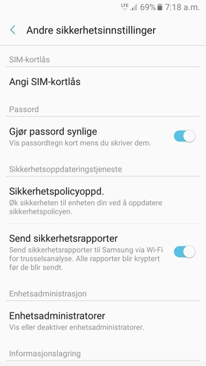 Velg Angi SIM-kortlås