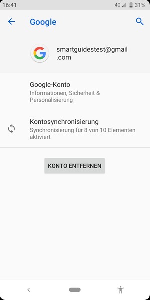 Wählen Sie Kontosynchronisierung
