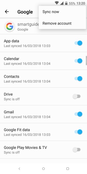 Select Sync now