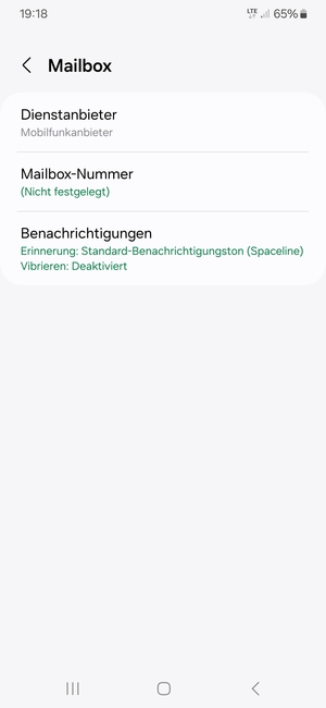 Wählen Sie Mailbox-Nummer