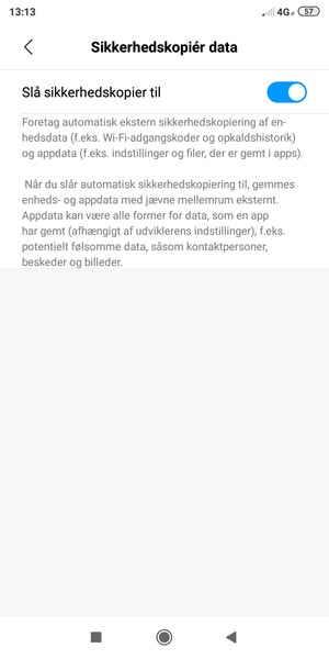 Vælg Tilbage-knappen