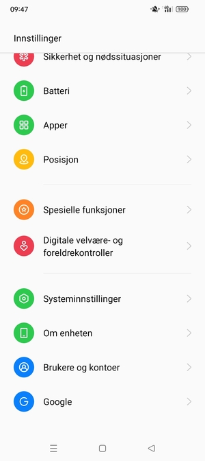 Bla til og velg Om enheten
