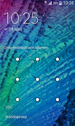 Uw telefoon is nu beveiligd met een schermvergrendeling