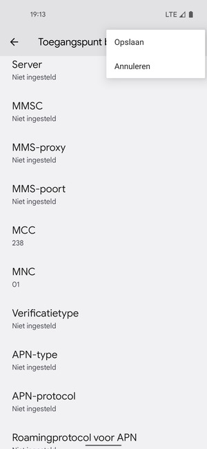 Selecteer Opslaan