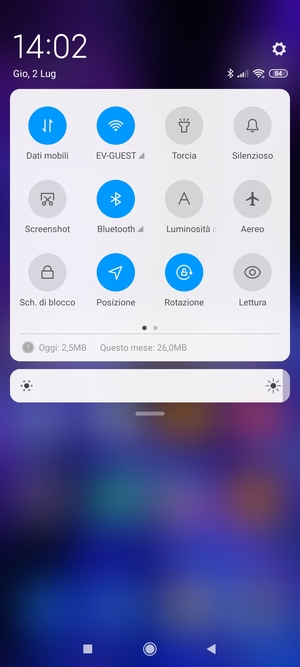 Disattiva Wi-Fi e Bluetooth