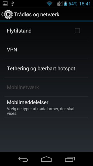 Vælg Tethering og bærbart hotspot