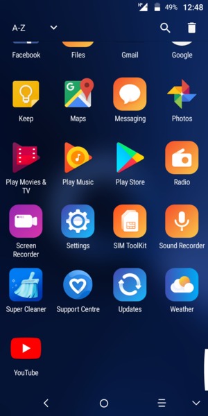 Scroll to and select Settings