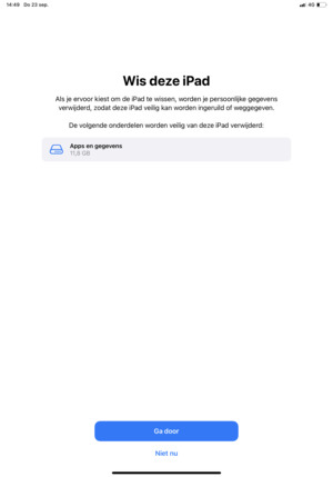 Selecteer Ga door