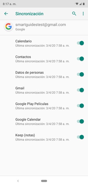 Asegúrese de haber seleccionado Contactos