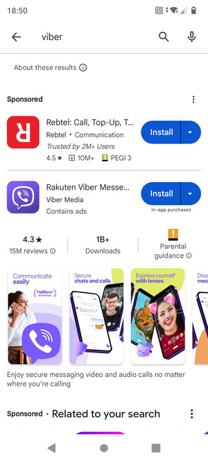 Select the app