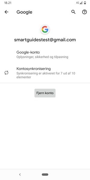 Vælg Kontosynkronisering