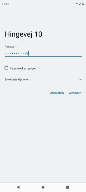 Geben Sie das WLAN-Passwort ein und wählen Sie Verbinden