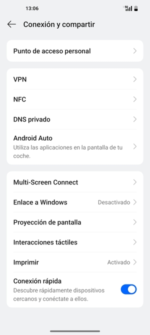 Seleccione Punto de acceso personal