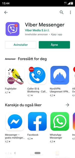 Velg Åpne