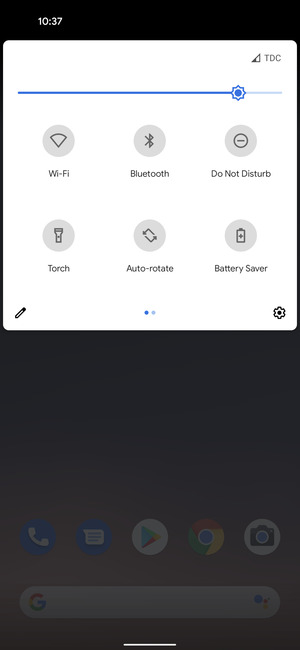 Adjust brightness to the required level