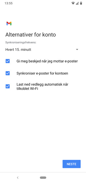 Velg NESTE