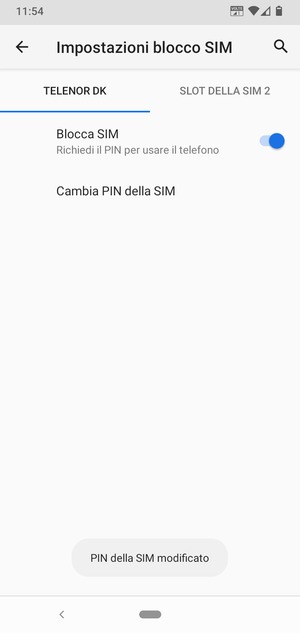 Il tuo PIN della SIM è stato modificato