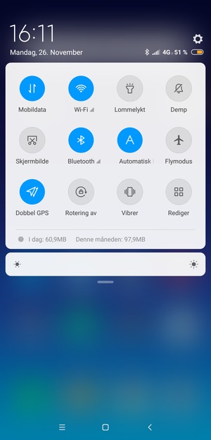 Slå av Wi-Fi og Bluetooth