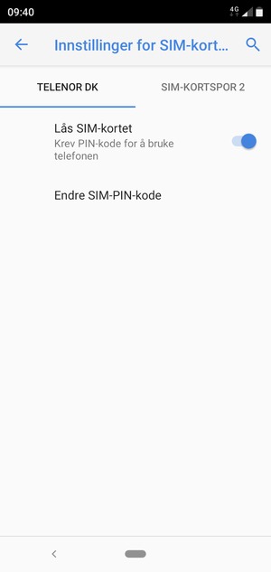 Velg Public og Endre SIM-PIN-kode