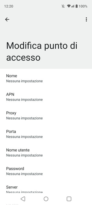 Inserisci informazioni MMS