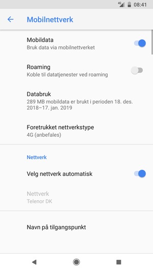 Velg Navn på tilgangspunkt