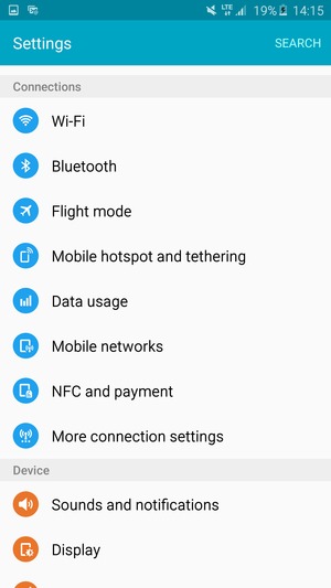 Scroll to and select Mobile hotspot and tethering
