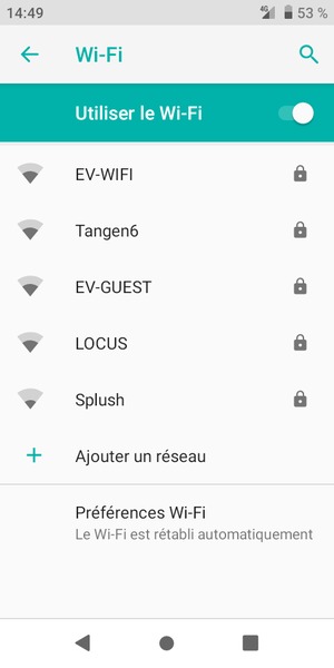 Sélectionnez le réseau sans fil auquel vous souhaitez vous connecter