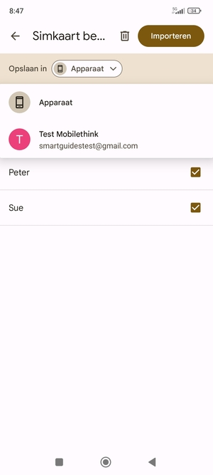 Selecteer uw Google-account