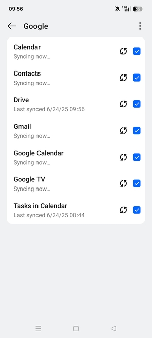 Your information will be synchronised
