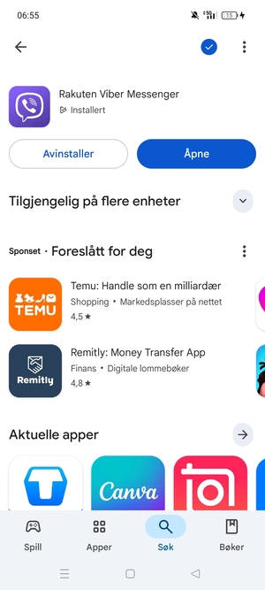 Velg Åpne