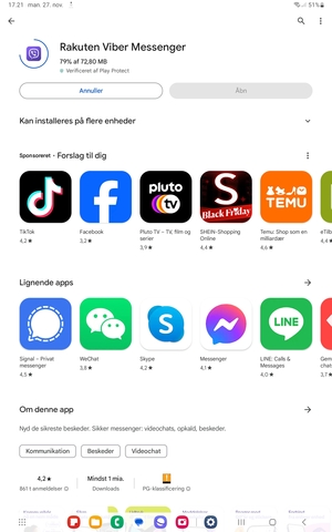 Afvent at installeringen er afsluttet