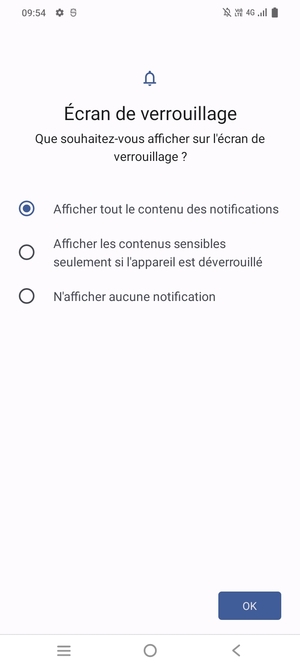 Sélectionnez votre option préférée et sélectionnez OK